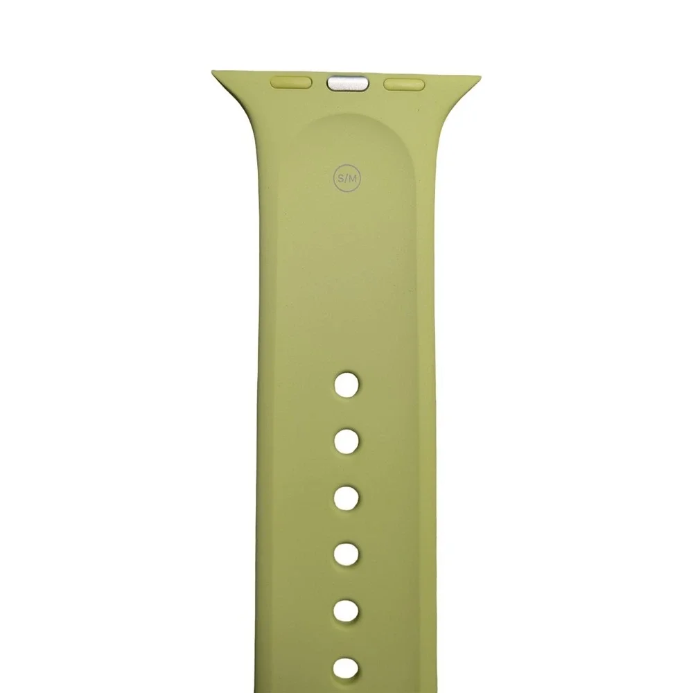 44-P Apple Watch 46mm Sport Band S/M - Yellow / Green ⬇️ Small Divot